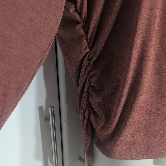 Calia Elegant Women's Long Sleeve Top in Warm Brown - Picture 2 of 6